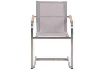 Matsalsset Cosoleto Vit/Beige/Silver, 4-Sits - Vit/Beige/Silver/4-Sits - Utemöbler - Utegrupp - Matgrupper utomhus