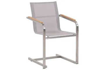 Matsalsset Cosoleto Vit/Beige/Silver, 4-Sits - Vit/Beige/Silver/4-Sits - Utemöbler - Utegrupp - Matgrupper utomhus