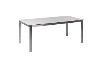 Matsalsset Cosoleto Vit/Beige/Silver, 4-Sits - Vit/Beige/Silver/4-Sits - Utemöbler - Utegrupp - Matgrupper utomhus