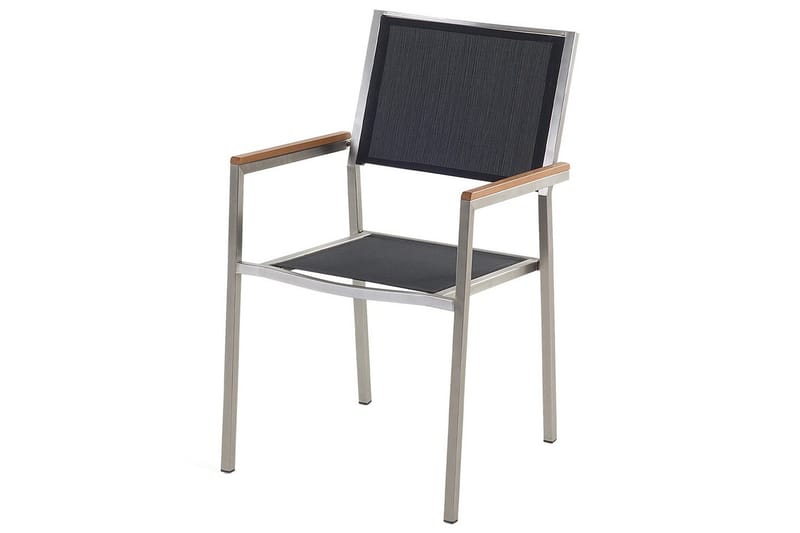 Matsalsset Cosoleto/Grosseto Svart/Silver, 4-Sits - Svart/Silver, 4-Sits - Utemöbler - Utegrupp - Matgrupper utomhus