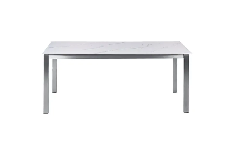 Matsalsset Cosoleto/Grosseto Vit marmor/Silver, 6-Sits - Vit marmor/Silver, 6-Sits - Utemöbler - Utegrupp - Matgrupper utomhus
