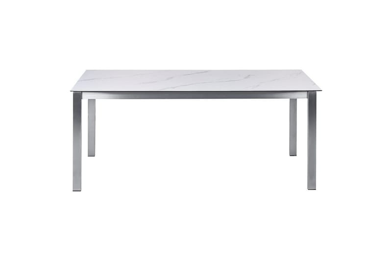 Matsalsset Cosoleto/Grosseto Vit marmor/Silver, 6-Sits - Vit marmor/Silver, 6-Sits - Utemöbler - Utegrupp - Matgrupper utomhus