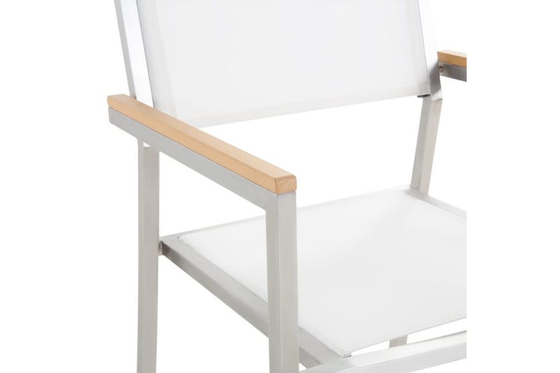 Matsalsset Grosseto Grå/Vit/Silver, 6-Sits - Grå/Vit/Silver/6-Sits - Utemöbler - Utegrupp - Matgrupper utomhus