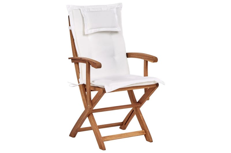 Matsalsset Maui II med parasoll Ljus trä/Off-white/grå, 8-Sits - Ljus trä/Off-white/grå, 8-Sits - Utemöbler - Utegrupp - Matgrupper utomhus