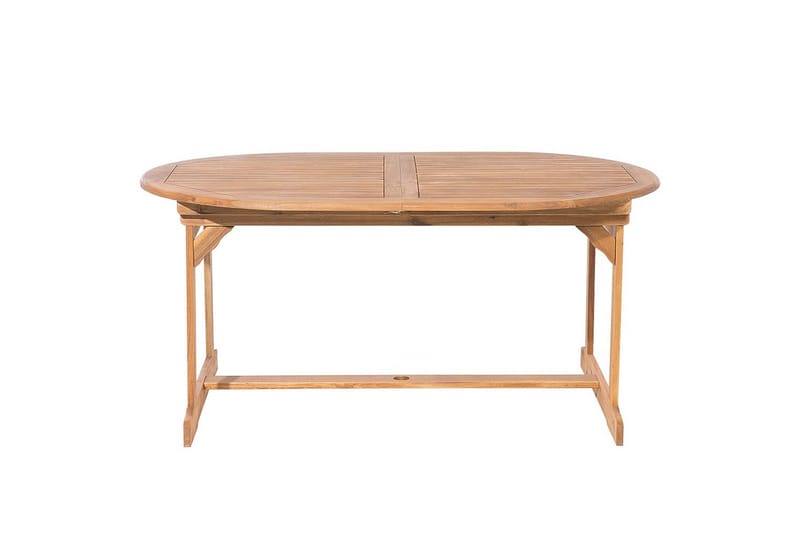 Matsalsset Maui med parasoll 8-sits Ljus trä/beige - Ljus trä/beige - Utemöbler - Utegrupp - Matgrupper utomhus