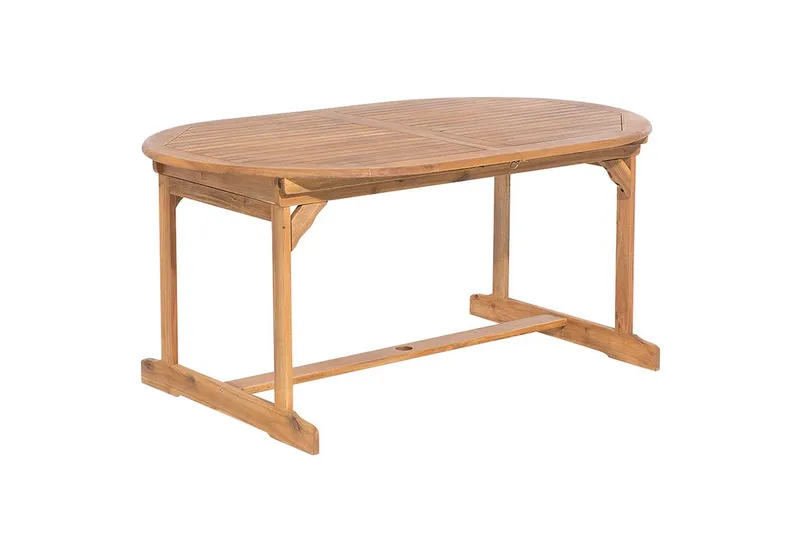 Matsalsset Maui med parasoll 8-sits Ljus trä/beige - Ljus trä/beige - Utemöbler - Utegrupp - Matgrupper utomhus