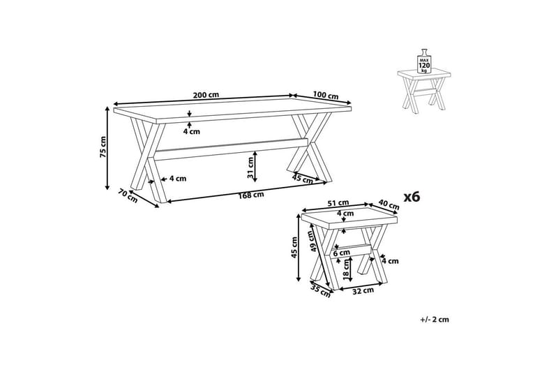 Matsalsset Olbia 6-Sits - 6-Sits - Utemöbler - Utegrupp - Matgrupper utomhus