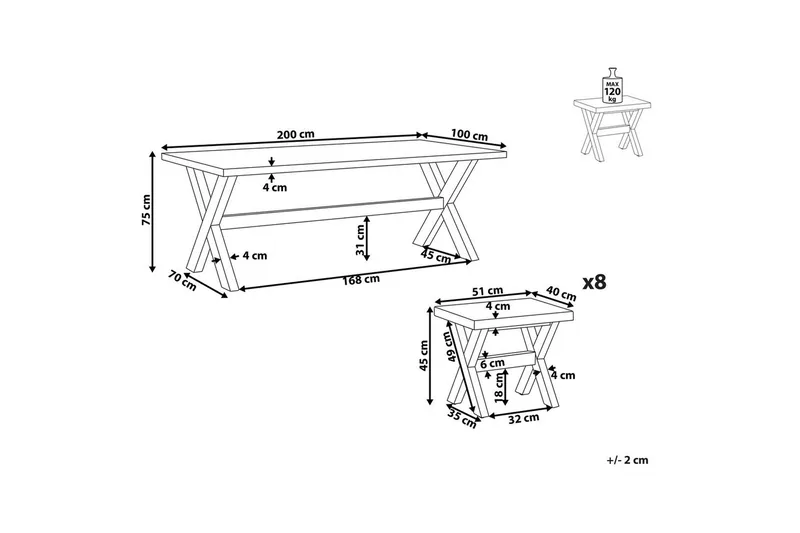 Matsalsset Olbia 8-Sits - 8-Sits - Utemöbler - Utegrupp - Matgrupper utomhus