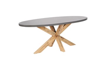 Matsalsset Oristano Grå/svart/ljus trä, 4-Sits - Grå/svart/ljus trä, 4-Sits - Utemöbler - Utegrupp - Matgrupper utomhus