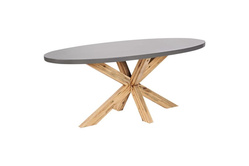 Matsalsset Oristano Grå/svart/ljus trä, 4-Sits - Grå/svart/ljus trä, 4-Sits - Utemöbler - Utegrupp - Matgrupper utomhus