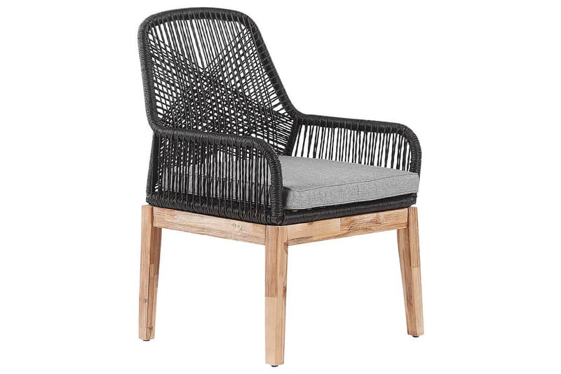 Matsalsset Oristano Grå/Svart/Ljus träfärg, 6-Sits - Grå/Svart/Ljus träfärg, 6-Sits - Utemöbler - Utegrupp - Matgrupper utomhus