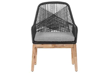 Matsalsset Oristano Grå/Svart/Ljus träfärg, 6-Sits - Grå/Svart/Ljus träfärg, 6-Sits - Utemöbler - Utegrupp - Matgrupper utomhus