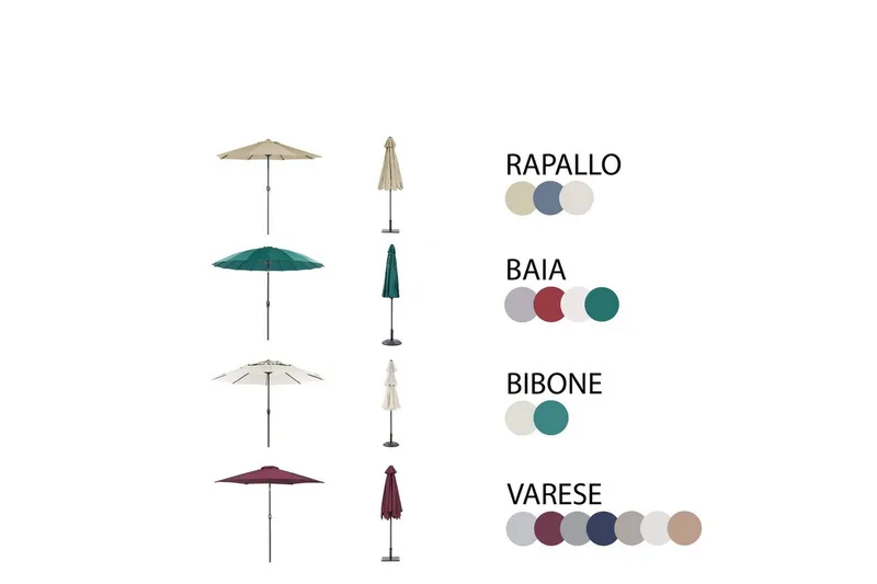 Matsalsset Salento med parasoll - Utemöbler - Utegrupp - Matgrupper utomhus