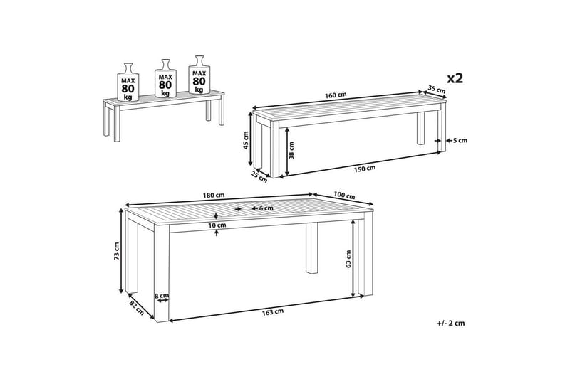 Matsalsset Tuscania - Utemöbler - Utegrupp - Matgrupper utomhus