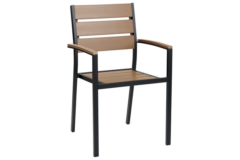 Matsalsset Vernio Ljus trä/svart - Ljus trä/svart - Utemöbler - Utegrupp - Matgrupper utomhus