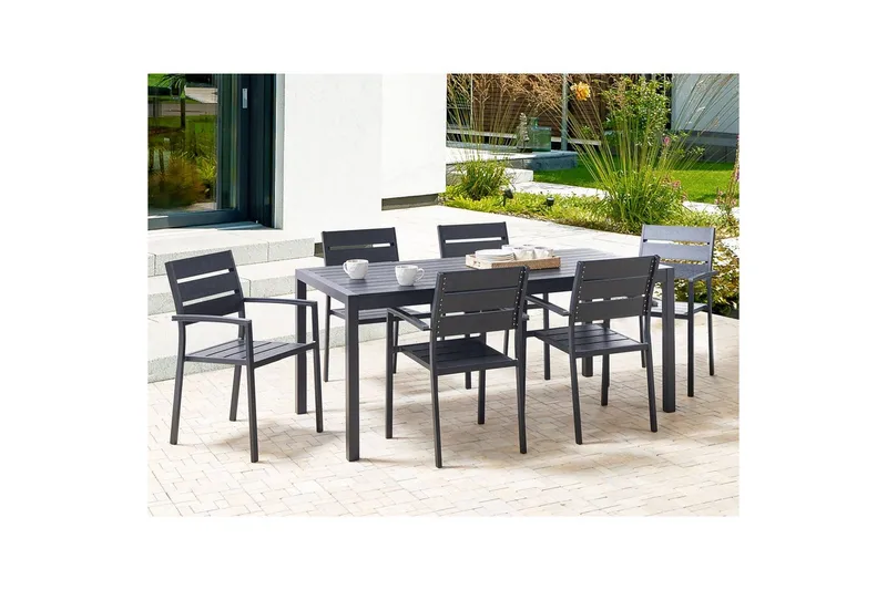 Matsalsset Vernio Svart - Svart - Utemöbler - Utegrupp - Matgrupper utomhus