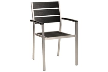 Matsalsset Vernio Svart/Silver - Svart/Silver - Utemöbler - Utegrupp - Matgrupper utomhus