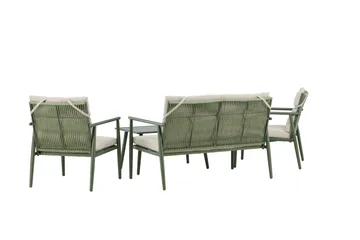 Mazzaro Soffgrupp Utomhus 4-sits - Grön/Beige - Utemöbler - Utegrupp - Loungegrupp