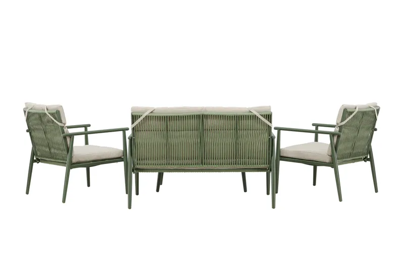 Mazzaro Soffgrupp Utomhus 4-sits - Grön/Beige - Utemöbler - Utegrupp - Loungegrupp