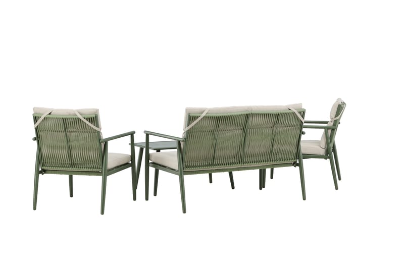 Mazzaro Soffgrupp Utomhus 4-sits - Grön/Beige - Utemöbler - Utegrupp - Loungegrupp