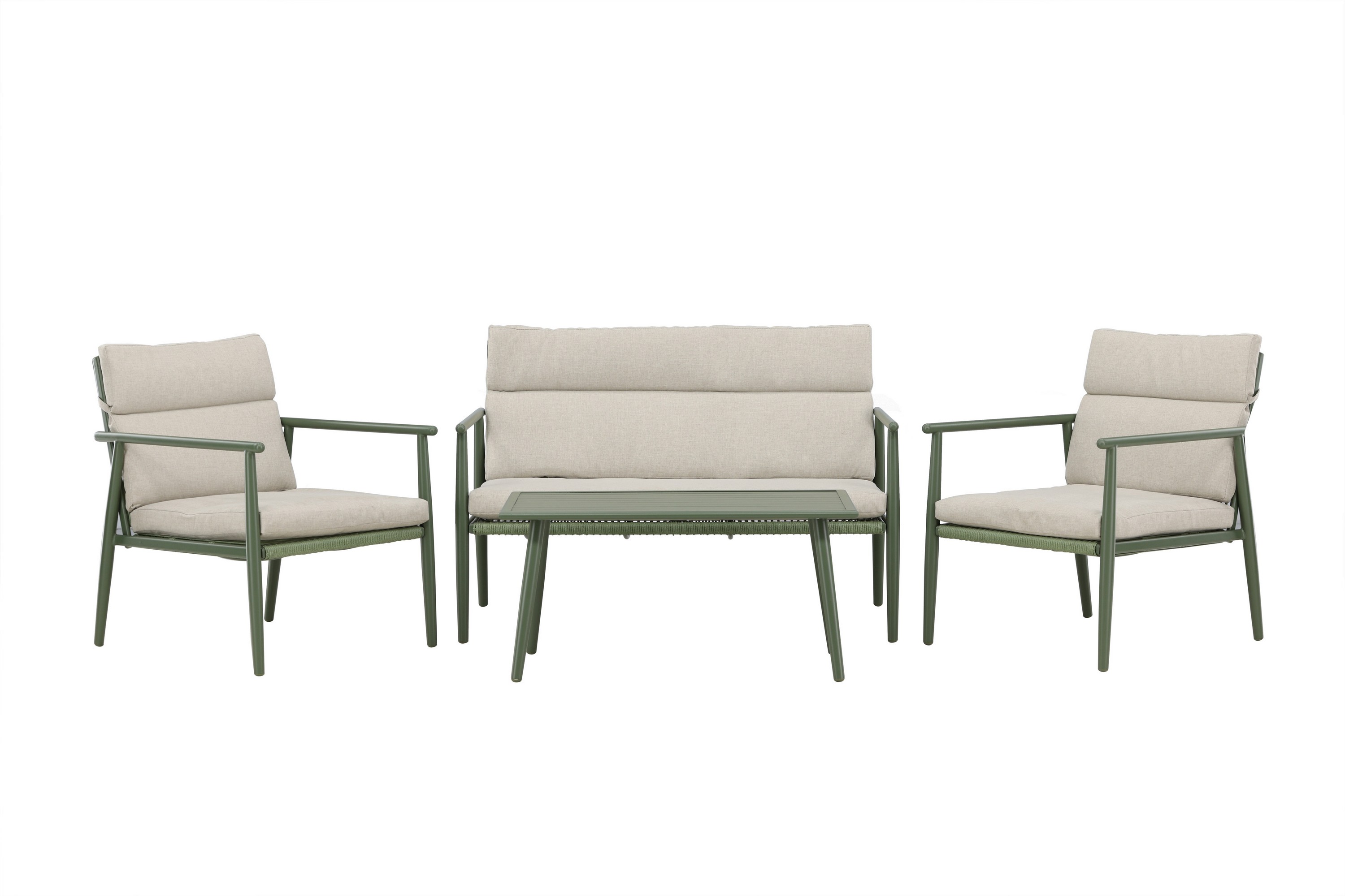 mazzaro soffgrupp utomhus 4-sits - grön/beige