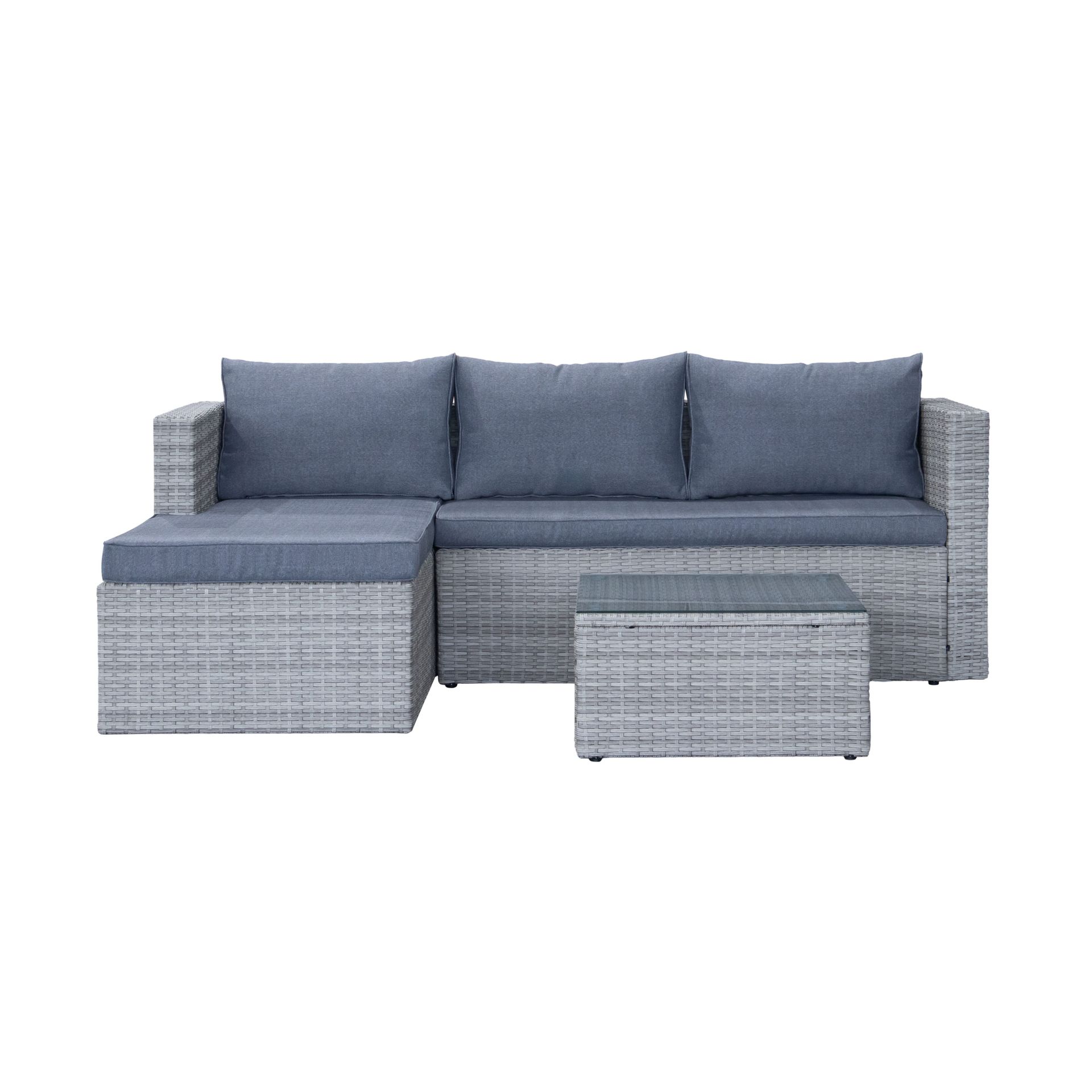mendoza soffgrupp 4-sits - grå