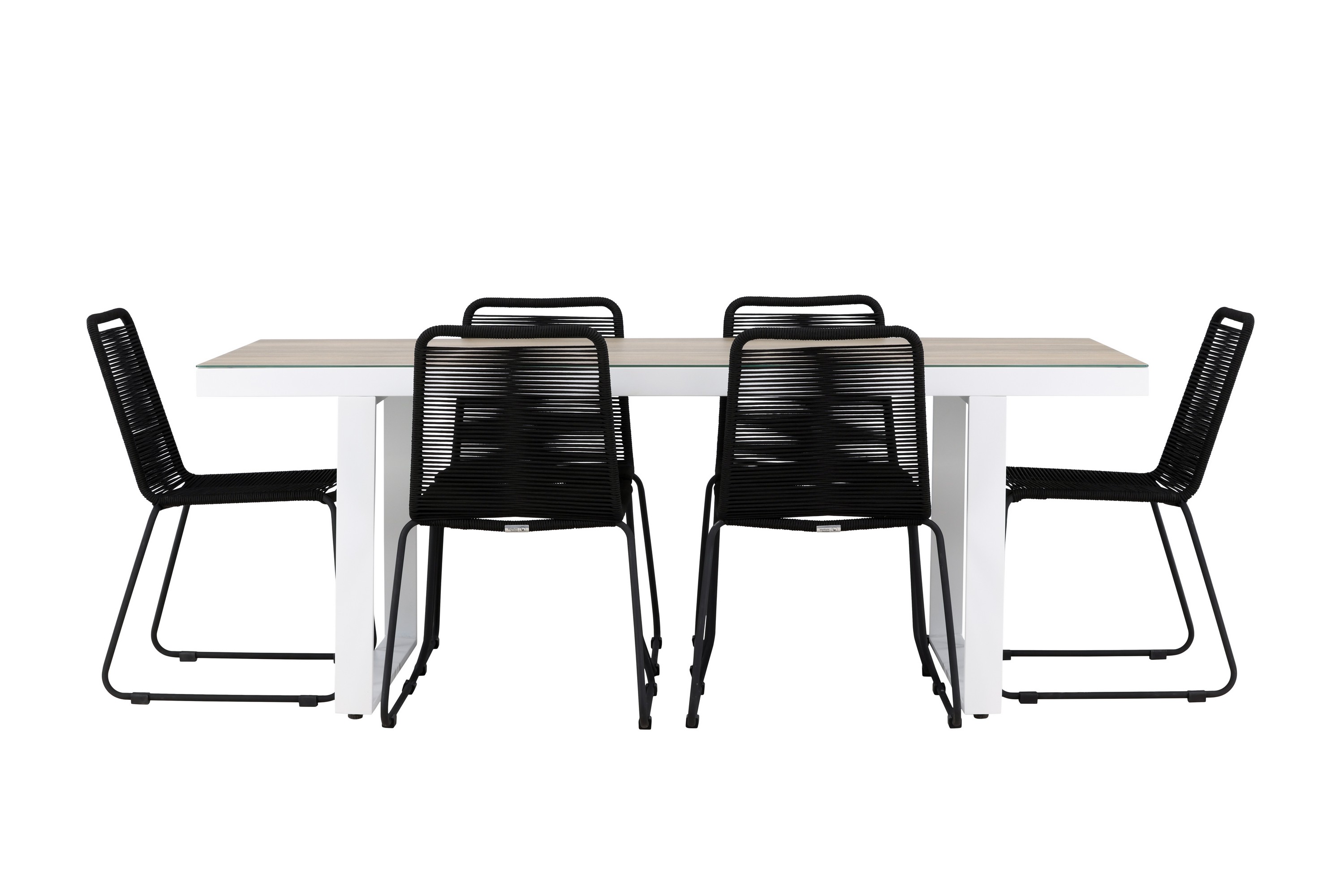 merlo matgrupp utomhus + 6 utestolar - vit