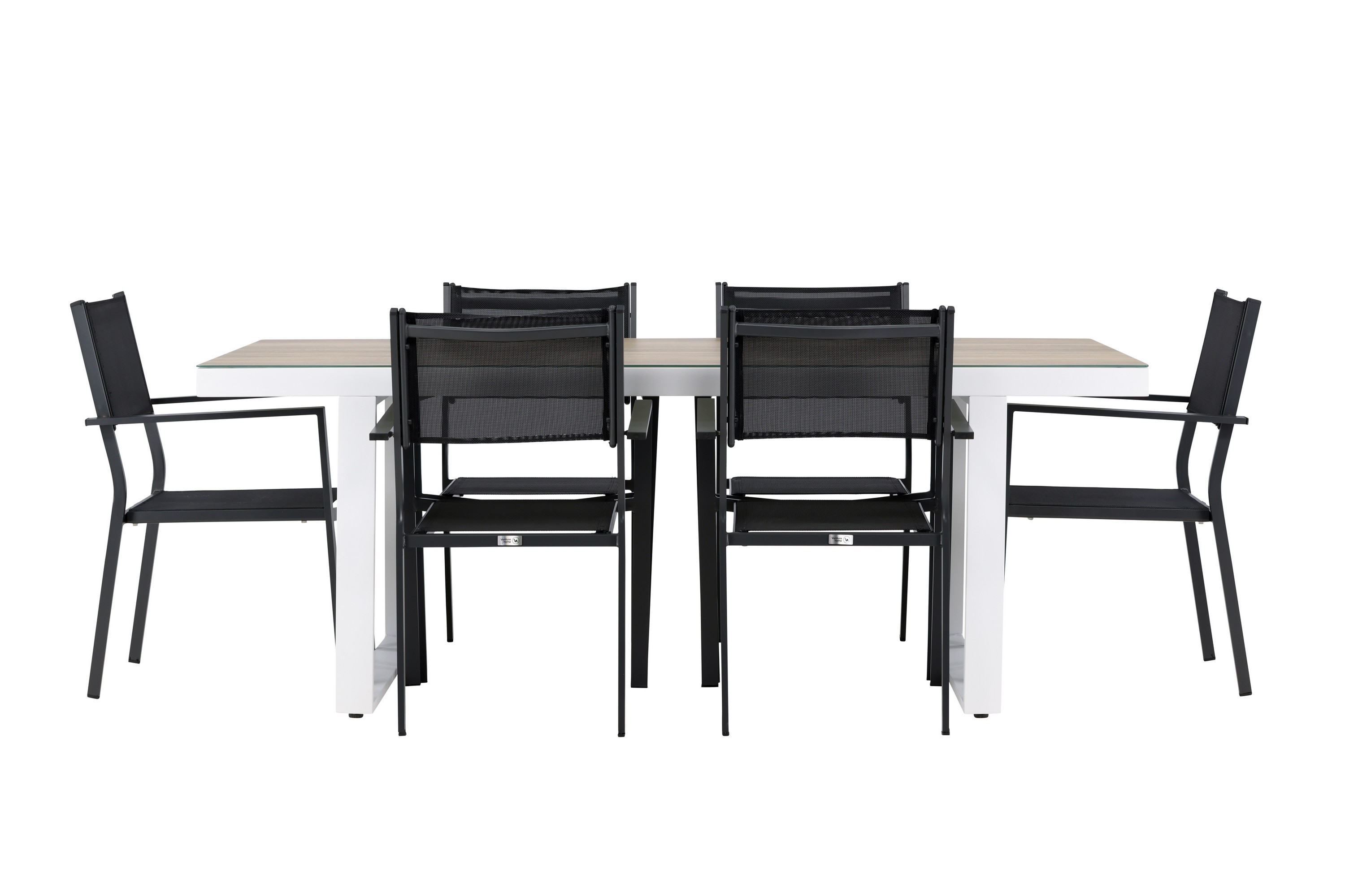 merlo matgrupp utomhus cm rektangulär med 6 copacabana utestolar -