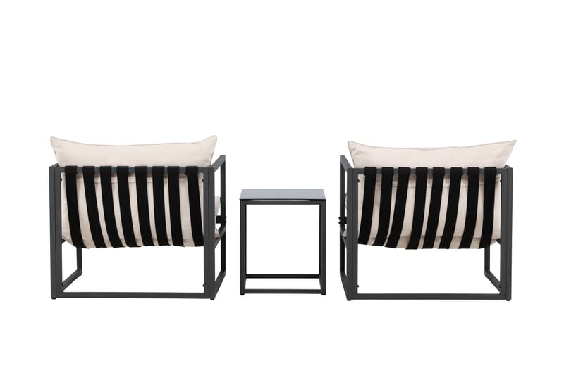 Messina Soffgrupp Utomhus 2-sits - Svart - Utemöbler - Utegrupp - Loungegrupp