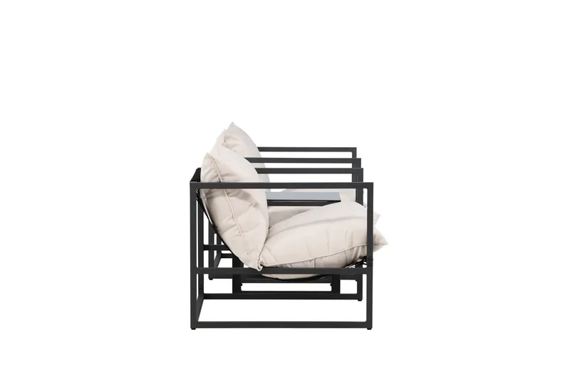 Messina Soffgrupp Utomhus 2-sits - Svart - Utemöbler - Utegrupp - Loungegrupp