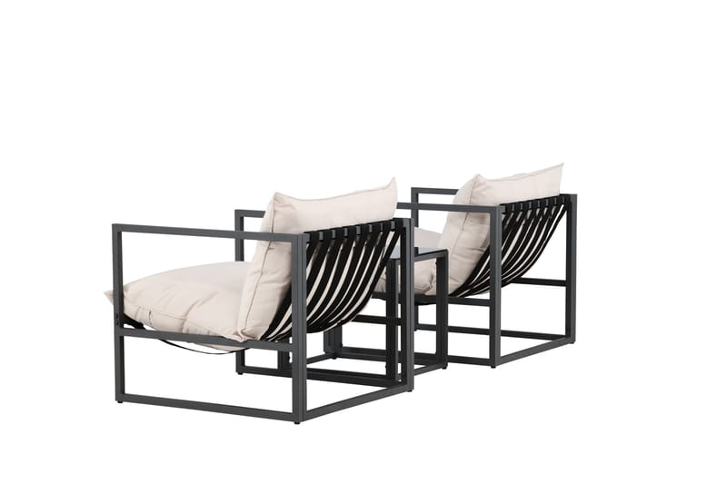 Messina Soffgrupp Utomhus 2-sits - Svart - Utemöbler - Utegrupp - Loungegrupp