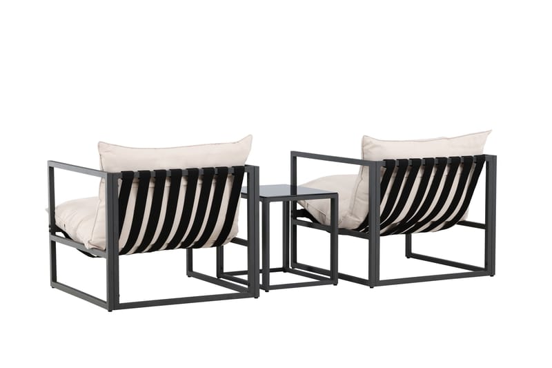Messina Soffgrupp Utomhus 2-sits - Svart - Utemöbler - Utegrupp - Loungegrupp