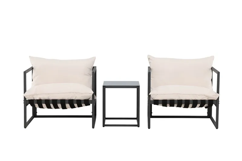 Messina Soffgrupp Utomhus 2-sits, Svart