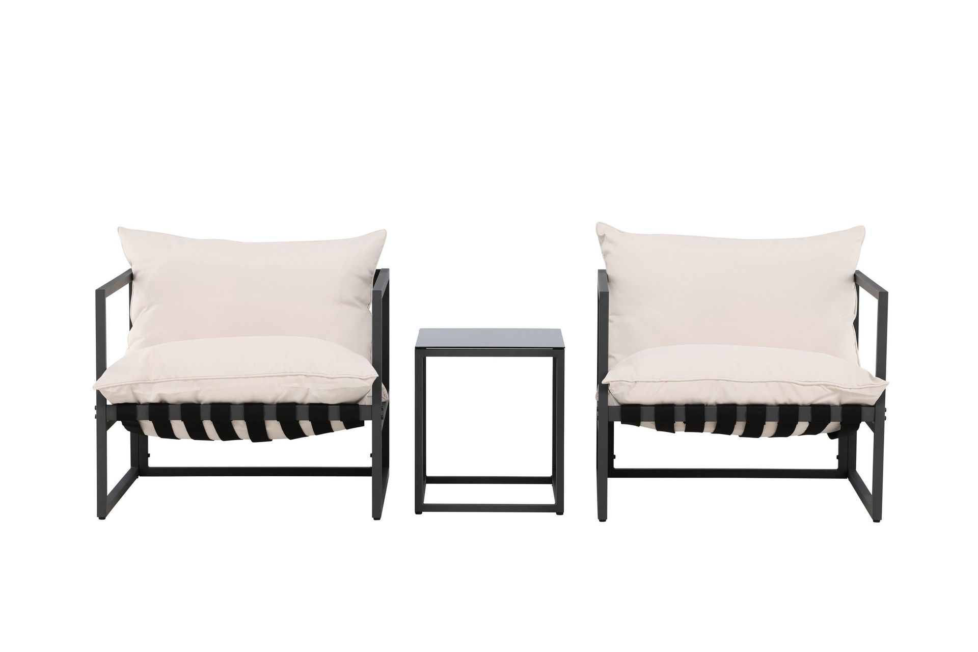 messina soffgrupp utomhus 2-sits - svart