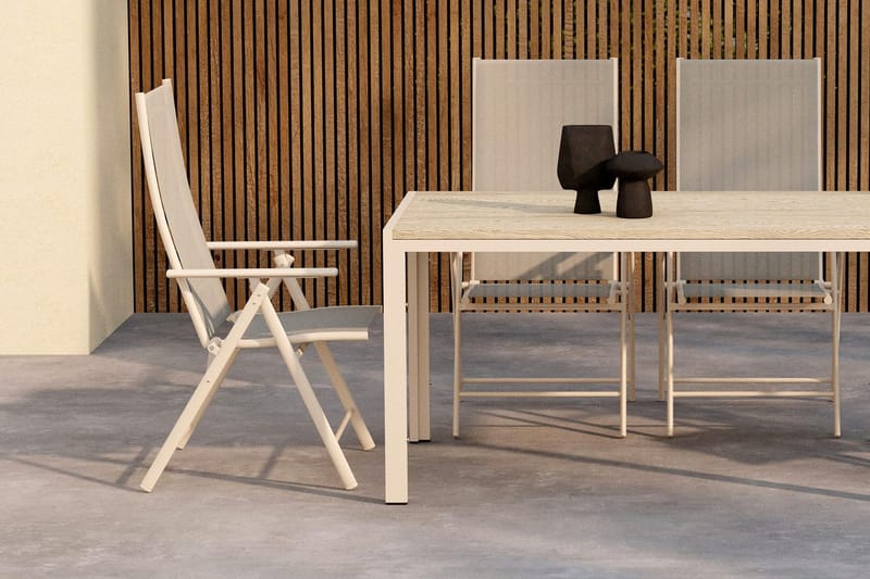 Mirko Matbord Utomhus 80x140 cm med 4 Levanzo Karmstol - Utemöbler - Utegrupp - Matgrupper utomhus