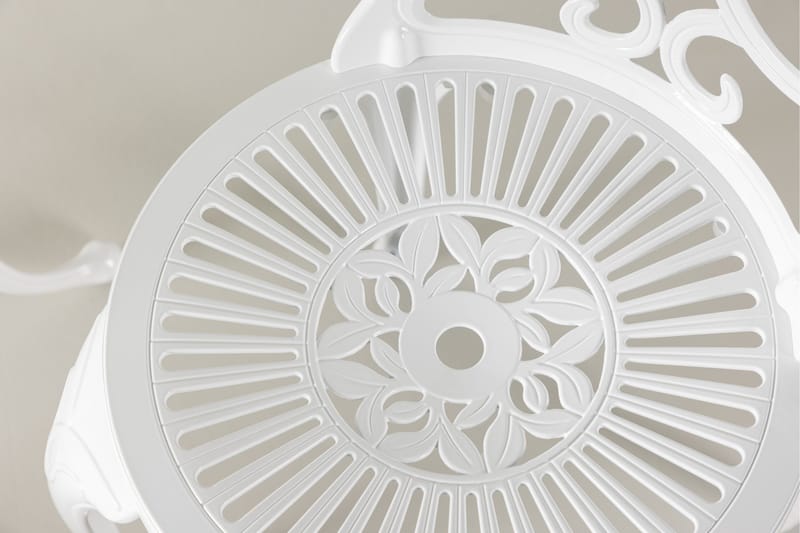 Nandin Matgrupp Utomhus + 2 Utestolar - Vit - Utemöbler - Utegrupp - Caféset