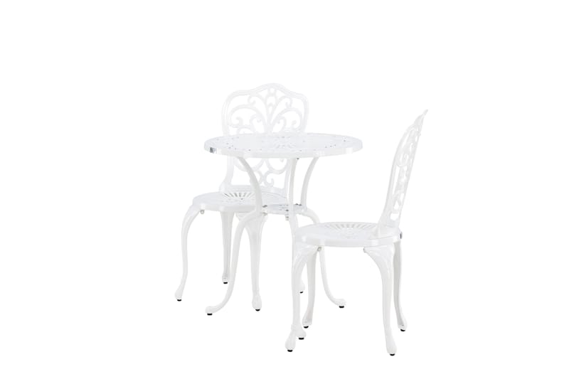 Nandin Matgrupp Utomhus + 2 Utestolar - Vit - Utemöbler - Utegrupp - Matgrupper utomhus
