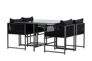 Noto Matgrupp Utomhus 4-sits - Svart - Utemöbler - Utegrupp - Matgrupper utomhus