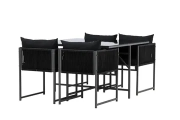Noto Matgrupp Utomhus 4-sits - Svart - Utemöbler - Utegrupp - Matgrupper utomhus