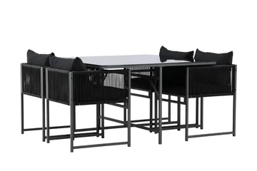 Noto Matgrupp Utomhus 4-sits - Svart - Utemöbler - Utegrupp - Matgrupper utomhus