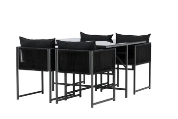Noto Matgrupp Utomhus 4-sits - Svart - Utemöbler - Utegrupp - Matgrupper utomhus