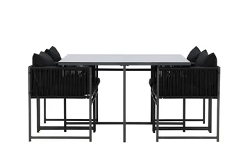 Noto Matgrupp Utomhus 4-sits - Svart - Utemöbler - Utegrupp - Matgrupper utomhus