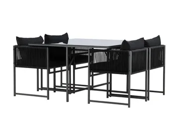 Noto Matgrupp Utomhus 4-sits - Svart - Utemöbler - Utegrupp - Matgrupper utomhus
