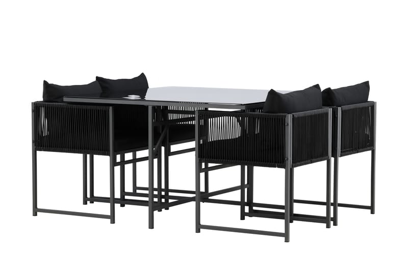 Noto Matgrupp Utomhus 4-sits - Svart - Utemöbler - Utegrupp - Matgrupper utomhus