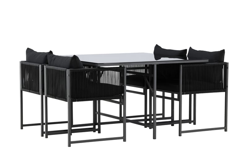 Noto Matgrupp Utomhus 4-sits - Svart - Utemöbler - Utegrupp - Matgrupper utomhus