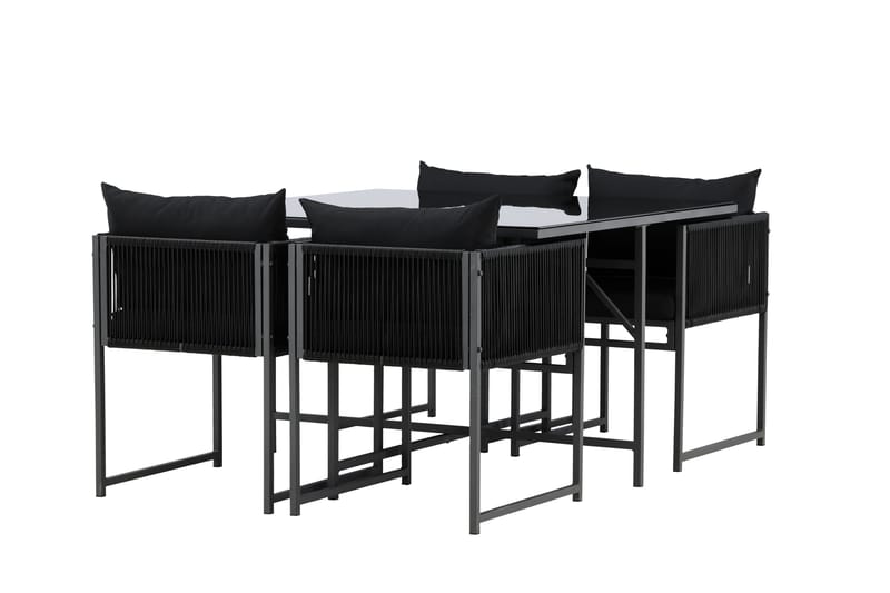 Noto Matgrupp Utomhus 4-sits - Svart - Utemöbler - Utegrupp - Matgrupper utomhus
