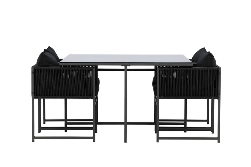 Noto Matgrupp Utomhus 4-sits - Svart - Utemöbler - Utegrupp - Matgrupper utomhus