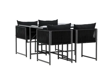 Noto Matgrupp Utomhus 4-sits - Svart - Utemöbler - Utegrupp - Matgrupper utomhus