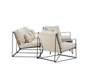 Palazzo Soffgrupp Utomhus 5-sits - Svart/Beige - Utemöbler - Utegrupp - Loungegrupp