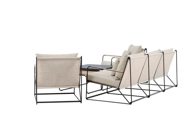 Palazzo Soffgrupp Utomhus 5-sits - Svart/Beige - Utemöbler - Utegrupp - Loungegrupp